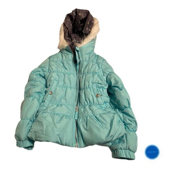 GIRLS Weathertamer Hooded Puffy Jacket size small